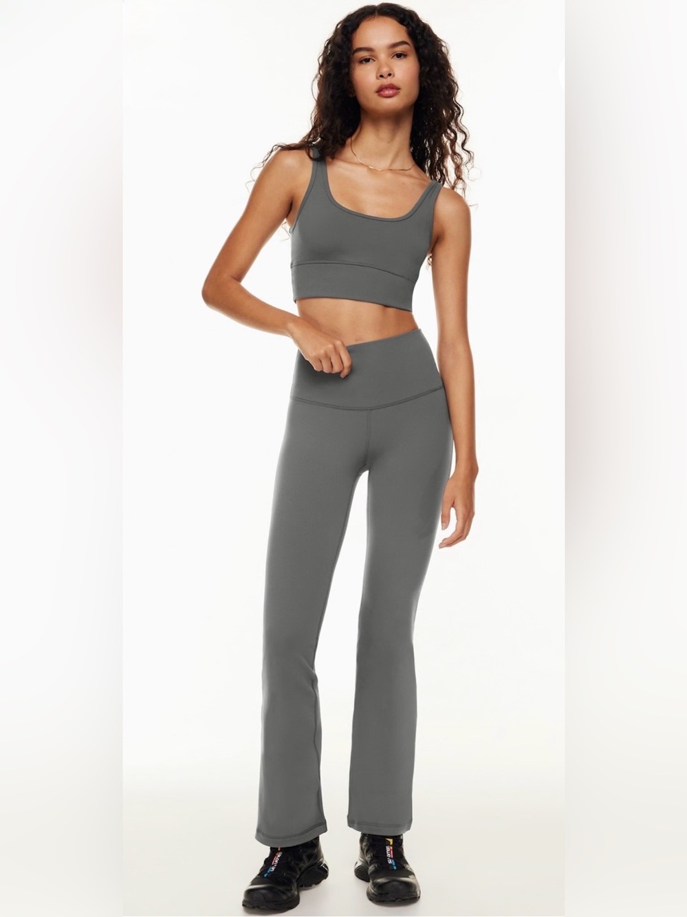 TnAction TnaLIFE High-Rise Flare Pant – Grey – Size Small